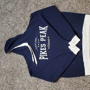 Pikes Peak Colorado Vintage Sweatshirt Size Large Waffle like Material